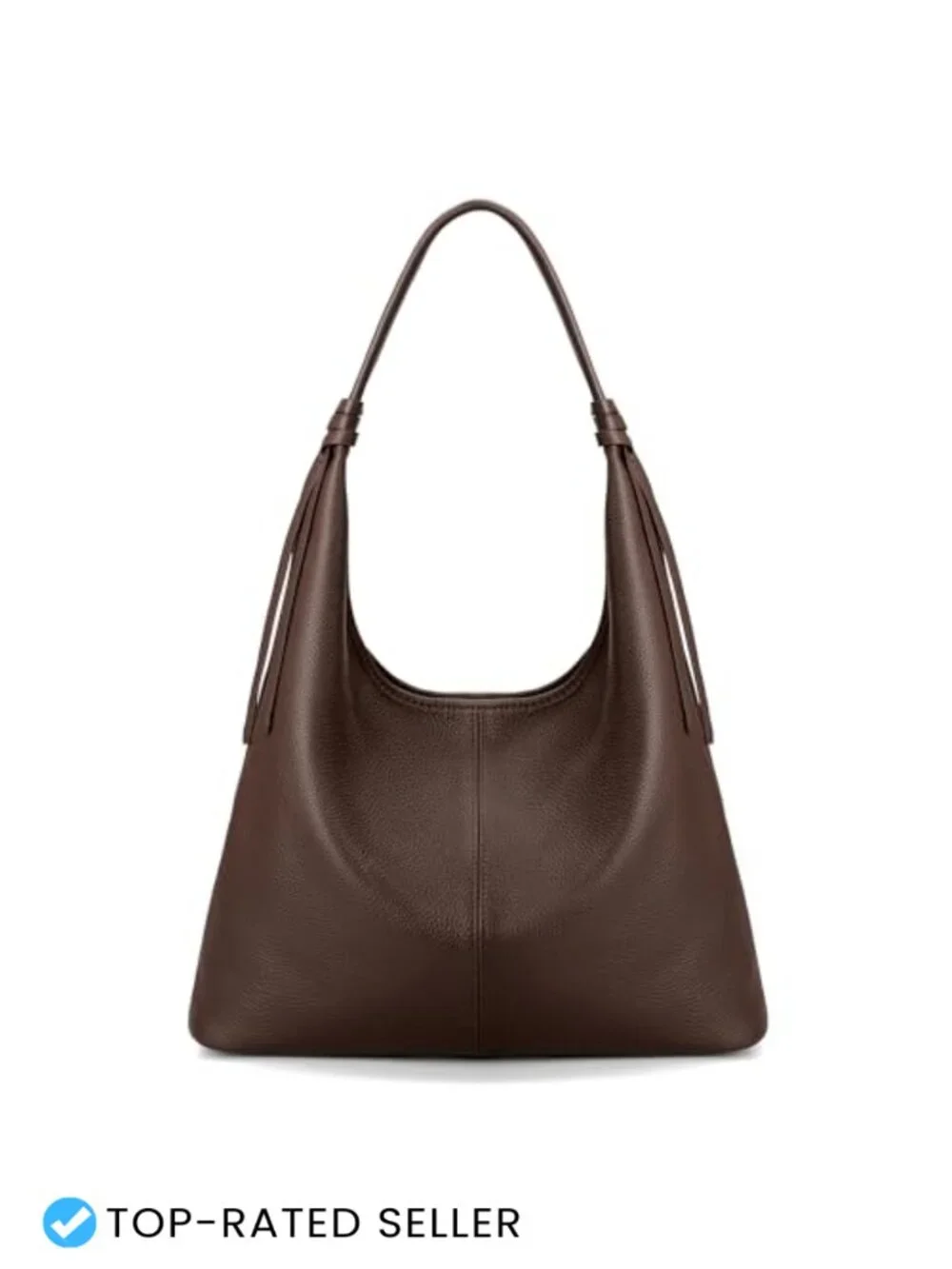 Genuine Leather Slouchy Hobo Purse Women Tassel Magnetic Closure Handbag